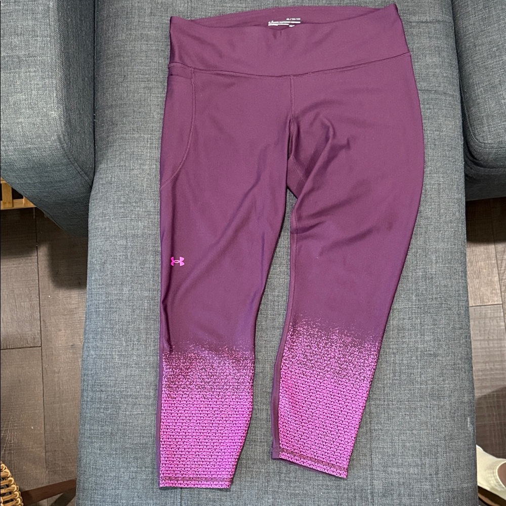 Under Armour Purple and Pink Gradient Leggings